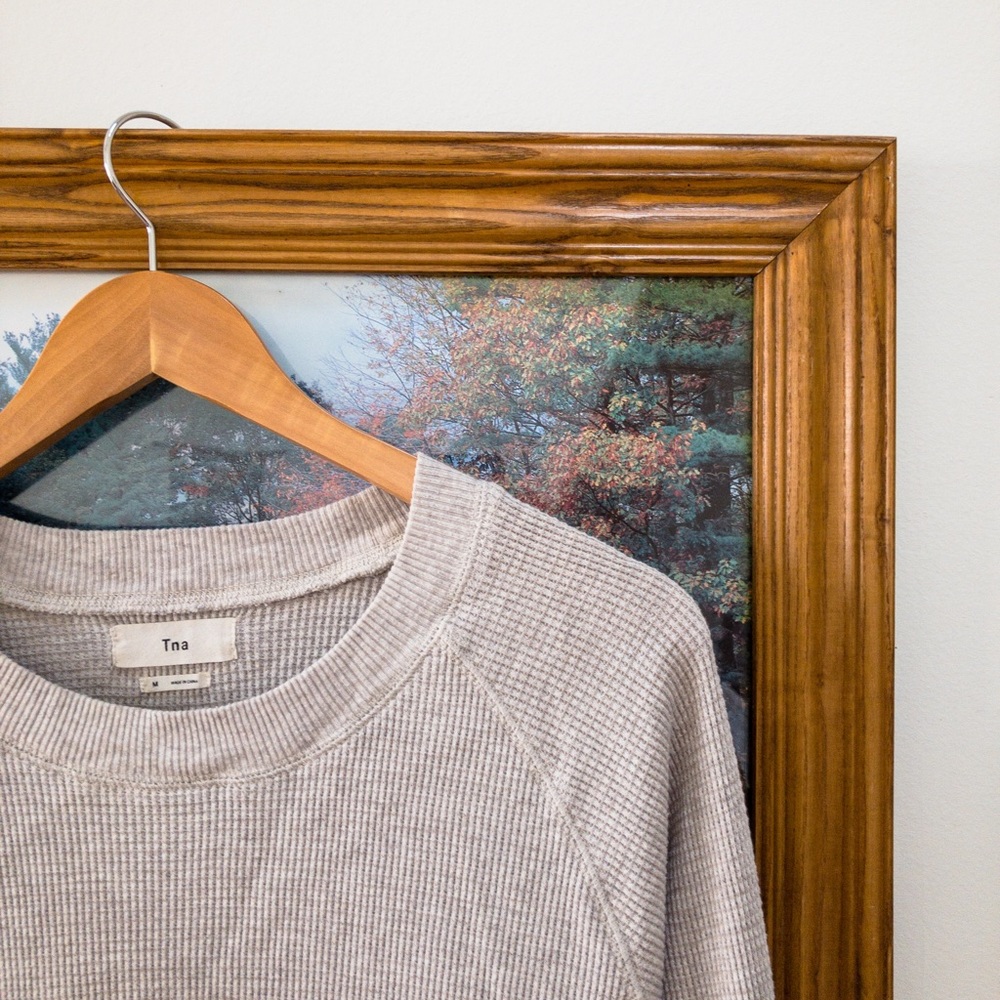TNA waffle knit cozy T oversized